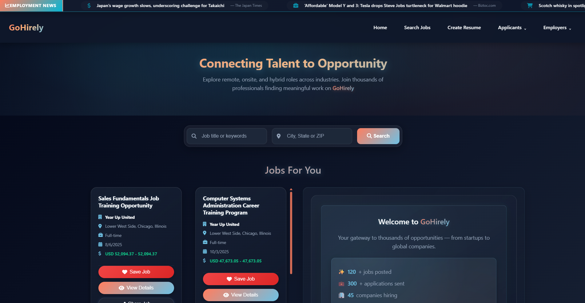 GoHirely - Smart Job Search Platform screenshot